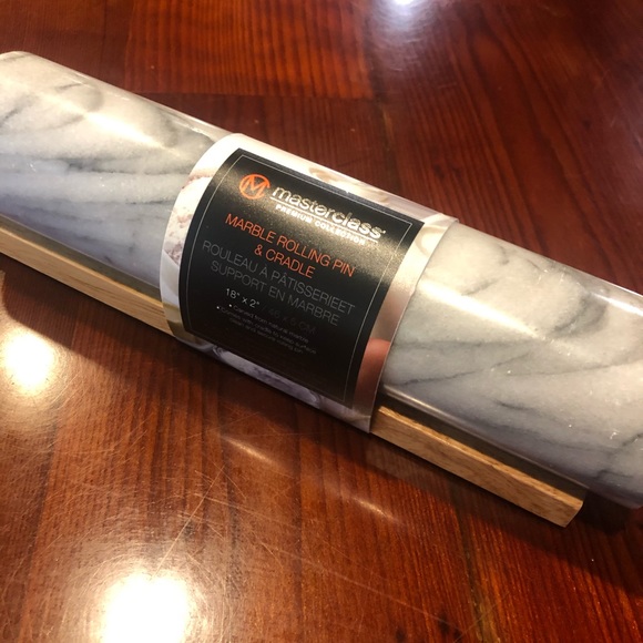 NWT Masterclass rolling pin and cradle marble - Picture 2 of 5